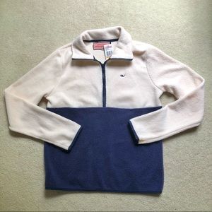 Vineyard Vines Colorblock Sherpa 1/2 Zip Pullover